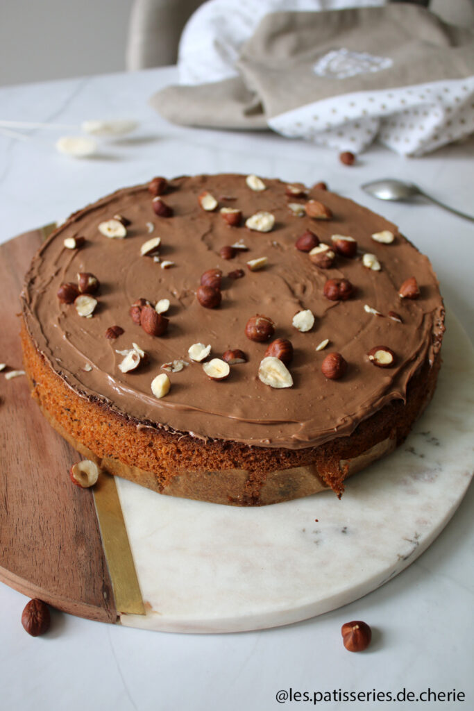 gâteau christophe felder aux pépites de chocolat et aux noisettes 