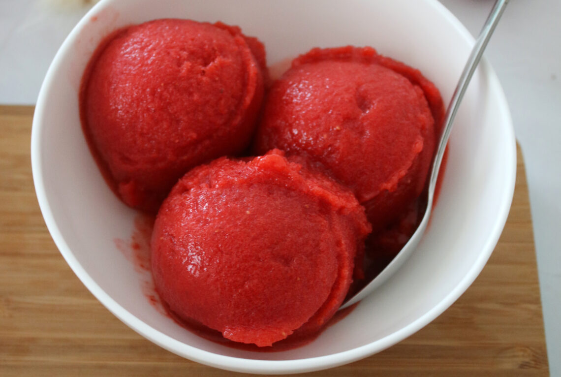 recette sorbet fraise