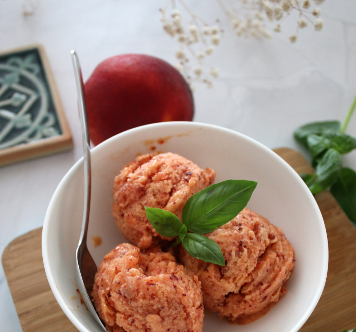 sorbet nectarines basilic
