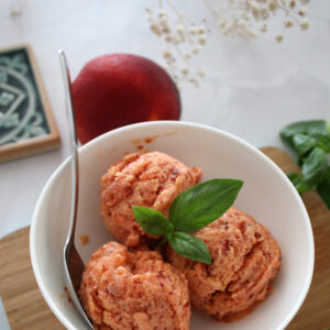 sorbet nectarines basilic