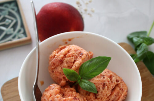 sorbet nectarines basilic