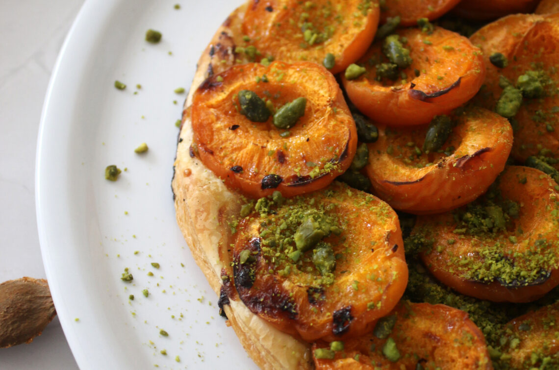 tarte fine abricots pistaches